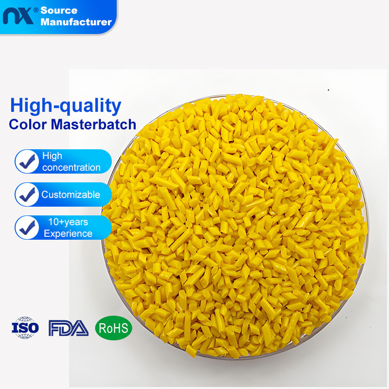 Masterbatch de color amarillo plástico